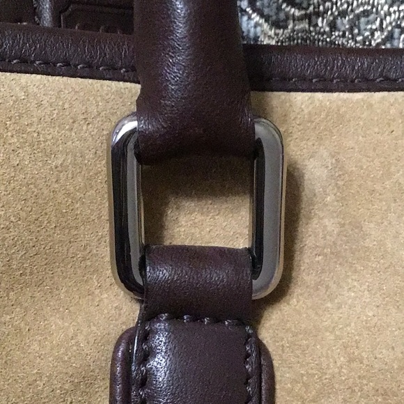 ✨Vintage Retired Coach Hampton✨ #7536 Suede with Leather Trim - Picture 13 of 16